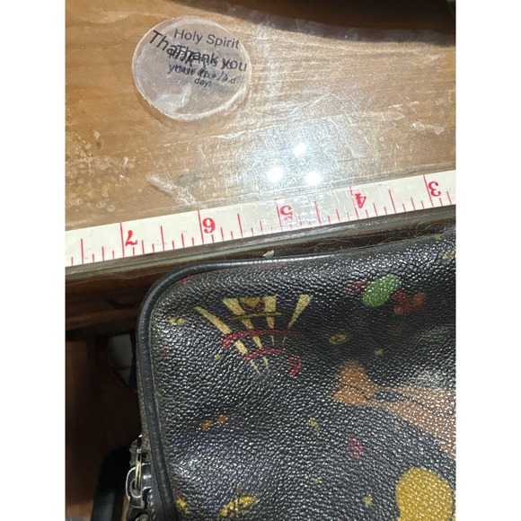 Piero Guidi Magic Circus Black Coated Canvas Crossbody Bag Made in Italy Angel - Picture 8 of 9